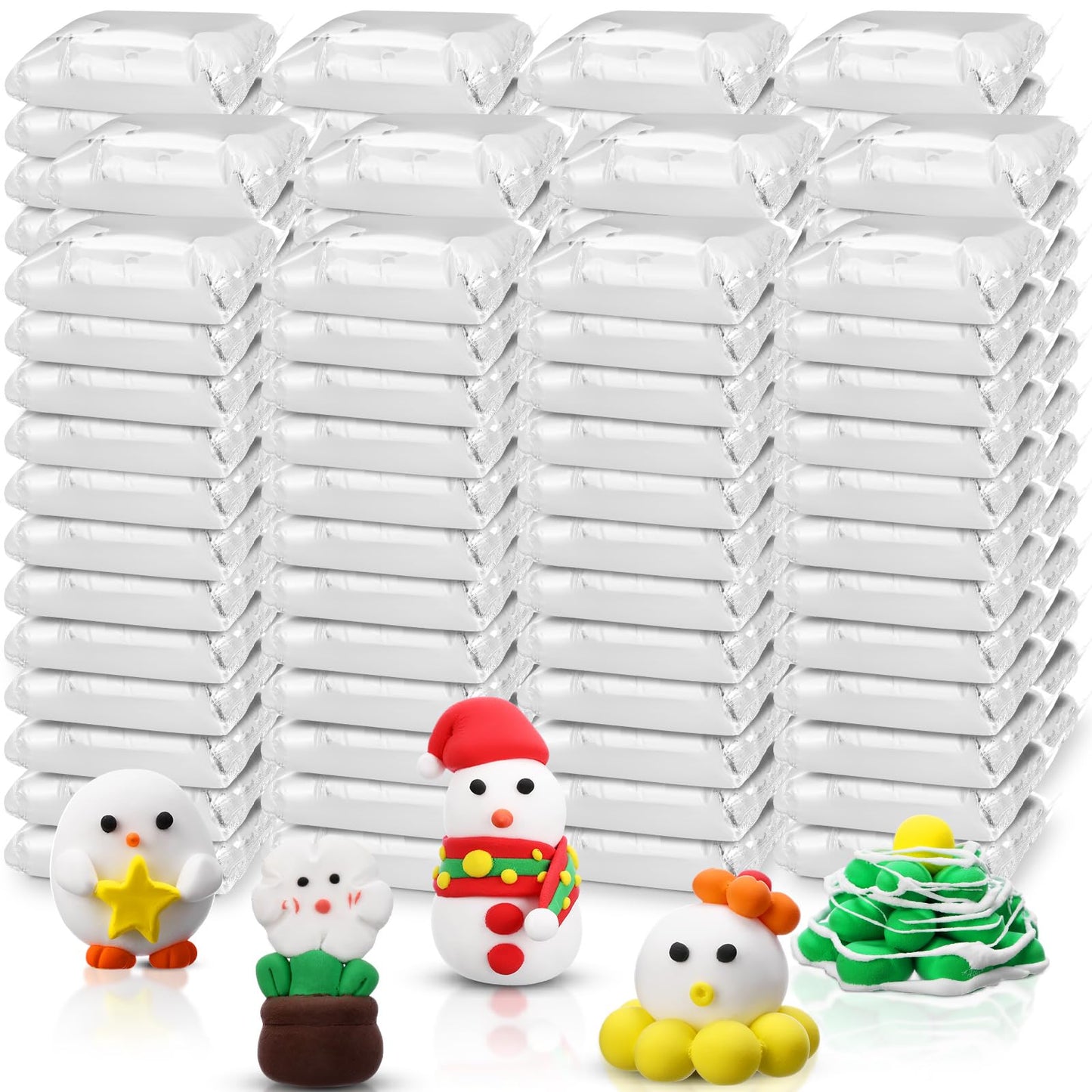 WinnerWhy 144 Pcs Total 76oz Air Dry Clay Air Dry Foam Clay Blocks Soft Non-Toxic Modeling Clay Moldable Foam Clay for Arts Craf