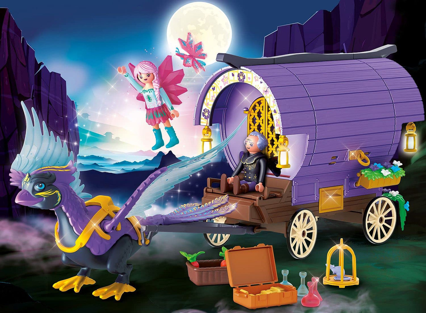 Playmobil Fairy Carriage with Phoenix, Multicolor, One Size, Model 71031, Plastic