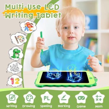 Teriph Lcd Writing Tablet For Kids, Colorful Toddlers Toys Drawing Board, Educational Kid Toys, Doodle Pad Dinosaur Toys For 2 3