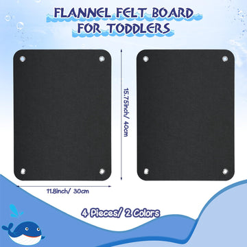 4 Pieces Felt Board for Toddlers Classroom Flannel Board Stories for Preschool Homeschooling, Kids Felt Story Activity Wall Hang