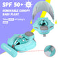 Genteaco Newest Mambobaby Baby Swim Float With Canopy Non-Inflatable Infant Pool Float With Tail 3-24 Months Avoid Flip Solid Sk