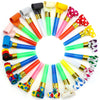 Koogel 100 Pcs Party Blower, Colorful Birthday Noisemakers Birthday Blow Horns Party Whistles New Years Party Noisemakers Whistl