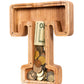 Summidate Wooden Letter Piggy Bank Piggy Bank For Boys And Girls Alphabet Money Bank Thanks Giving Gifts(Initial-T)