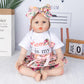 Reborn Baby Dolls Girl Clothes 20-22 inch Reborn Newborn Baby Doll Clothes Accessories 3Pieces Printing Suits