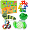 Cevioce 5Pcs Fidget Toys Adults Pack,Stocking Stuffers For Teens Boys Girls,Autism Sensory Toys With Fidget Spinner Slug Magnetic Rings,Squishy Fidget Toys Adhd Stress Relief,Party Favor For Kid-O