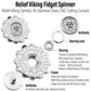 Freelove Viking Pirate Fidget Spinners For Adults, Heavy Metal Figette Spin, Premium Bearing, Silent Long Spinning, Small Gossip Desgin, Stainless Steel Silver