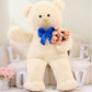 Morismos Big Teddy Bear 4 Ft Stuffed Animal, 47In Stuffed Bear Baby Shower Life Size Giant Teddy For Mother,Kids,Girlfriend,Wife