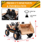 Finito 24V Xl Ride On Toys,4X100W Powerful Motors,Kids Electric Car With Remote Control, Electric Dump Bed, And Extra Shovel,Up