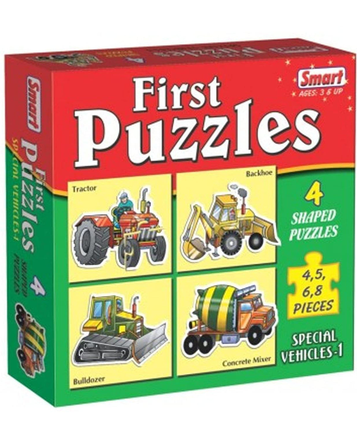 Smart  1025 First Puzzles  Special Vehicles I, Multicolor