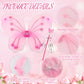 Chivao 15 Set Princess Fairy Wings Set 15 Pcs Butterfly Wings For Girls Butterfly Angel Wings 15 Pcs Fairy Wands Butterfly Costu