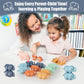 Chelpopo 10Pcs Elephant Number & Alphabet Learning Toys For Toddlers 2-4, Toddler Preschool Learning Activities, Educational Mon