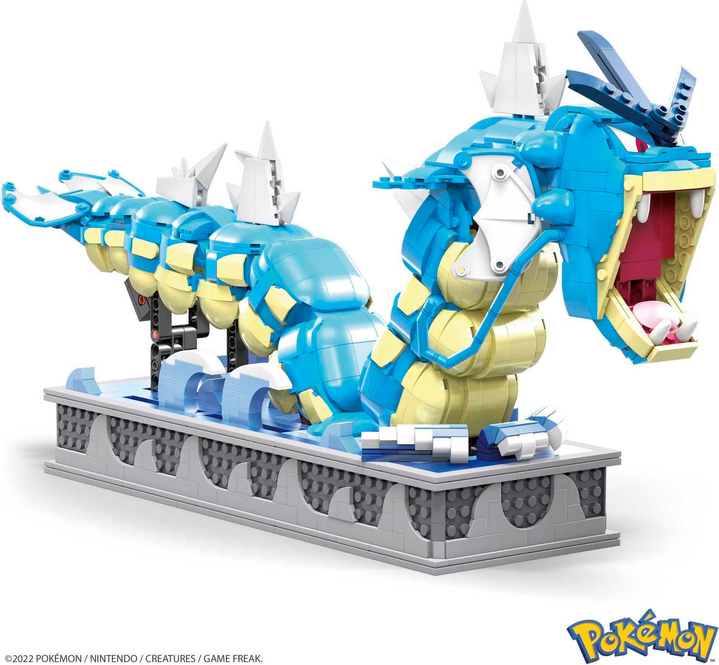 MEGA Pok?mon Building Toys Set  Motion Gyarados with 2186 Pieces  Moving Mouth and Tail  for Kids or mature-themed Collectible