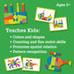 Mindware Imagination Magnets Patterns Deluxe - Includes Wood Carrying Case, Dry-Erase Markers, 60 Magnetic Blocks And 60 Puzzle Cards