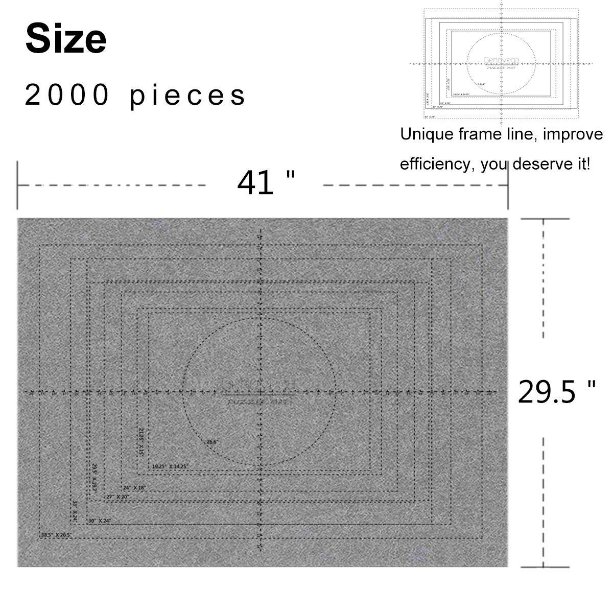 Jigsaw Puzzle Mat Roll Up - 2000 Pieces  1500  1000 Pieces Saver Large Puzzles Board for mature-themeds Kids  Storage and Transport enhanced Pump Glue Felt Mat Inflatable Tube Holder Organizer Pad Keeper