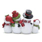 Hodao 7.75'' Christmas Snowman Family Decorations - Handmade Snowman Figurines For Xmas Decor & Party