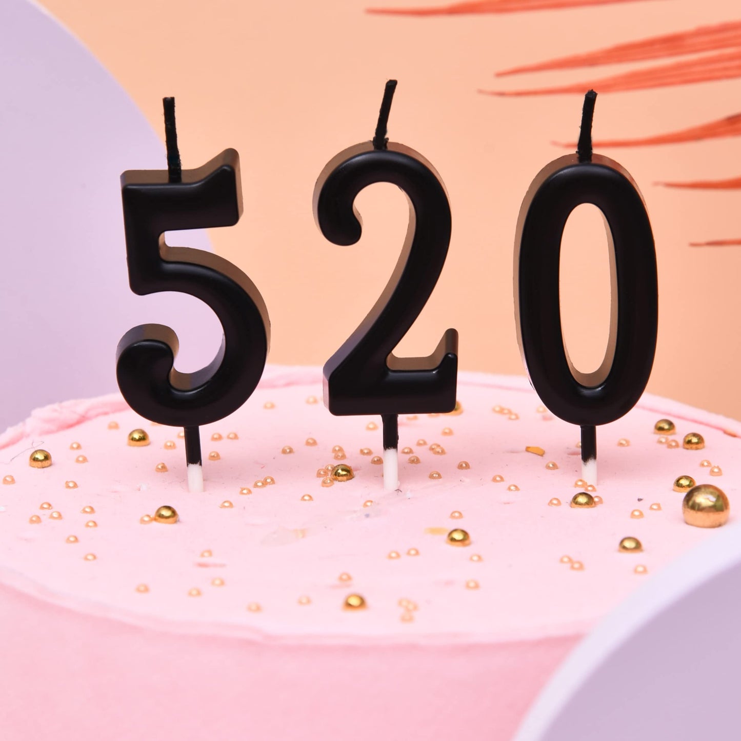 PHD CAKE 10-Pieces Black Numeral Birthday Candles, Cake Numeral Candles Number 0-9 Glitter Cake Topper Decoration for Birthday,W