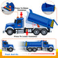 Kids Toys for 3 4 5 6 7 8 Years Old Boys, 15'' Large Dump Truck Toy with Lights, Sounds, Blue Toddler Friction Powered Truck Veh