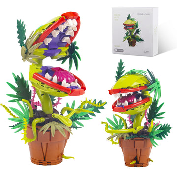 322Pcs Horrous Audrey The 2 Piranha Plant Cannibal Flower Building Toys Model Compatible With Lego Size,Unique Cannibal Flowers