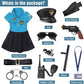 Toylink Girls Police Officer Costume For Kids Halloween Police Dress Up Role Play Cop Costume With Toy Accessories