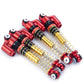 RCLions RC Shocks 43mm Adjustable Absorber Damper for 1:24th Axial SCX24 AXI90081 Deadbolt RC Crawler Car Upgrades (Red)
