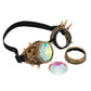Omgreat Steampunk Glasses For Raves Trippy Psychedelic Kaleidoscope Goggles With Rainbow Crystal Glass Lens