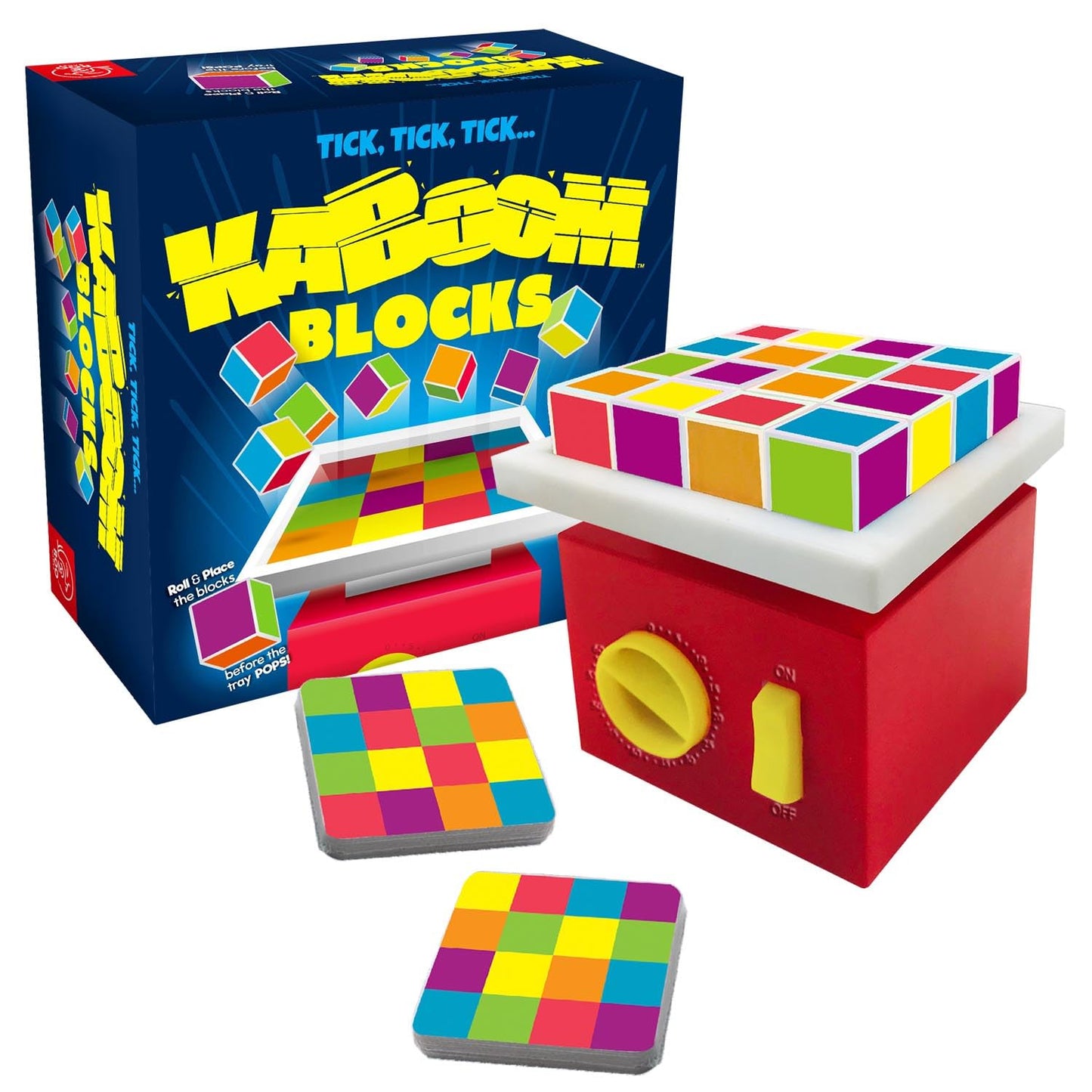 Roo Games Kaboom Blocks - Fast-Paced Matching And Building Game - For Ages 7+ - Board Game For Kids - Match And Build The Patter