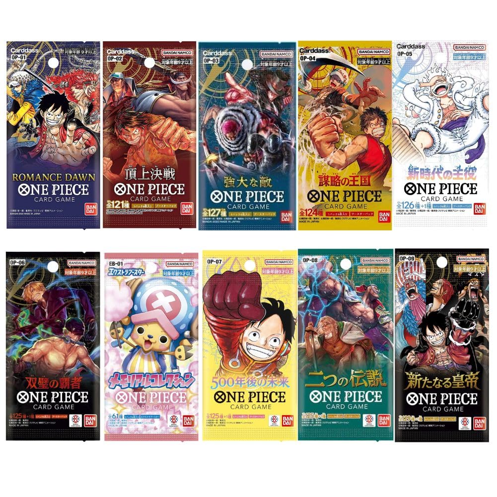 One Piece Cards Pack Bundle: Ideal for One Piece TCG Enthusiasts  Anime Fans  Card Collectors  Comprehensive One Piece Card Collection by TraderzTCG (10 Pack Bundle)