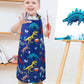 Wernnsai 2 Pack Kids Aprons - Dinosaur Kids Art Aprons For Boys Waterproof Toddler Chef Aprons Cooking Baking Painting Gardening Apron For Kids With Pocket Kitchen Classroom Art Smocks Age 2-5 Years