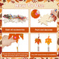 Fennoral 9 Pack Fall Wind Chime Kit For Kids Make You Own Maple Leaf Wind Chime Diy Coloring Fall Craft Wooden Hanging Ornaments