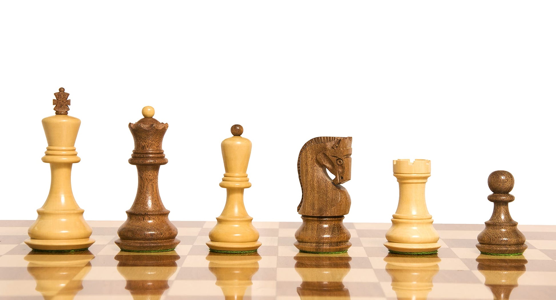Palm Royal Handicrafts 4 Inches Zagreb Staunton Wooden Chess Pieces Only With 32 Chessmen And 2 Extra Queens Made Of Rosewood An