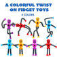 Joyin Pop Tubes Robot Toys For Kids, 4 Pcs Sensory Tubes For Year Old Ages 3 4 5 6 7 8 9 10 Fidget Toys Birthday Gift For Toddler Boys Girls Adults Travel Goodie Bags Stuffers Party Favors