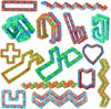 144Pcs Random 24 Links Wacky Tracks Snap And Click Fidget Toys, Finger Sensory Toys, Snake Puzzles For Stress Relief, Party Bag