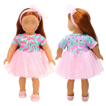 Barwa Doll Clothes And Accessories For 18 Inch Girl Dolls Mermaid Casual Tutu Dress, Outfits, Swimsuit, Underwear… (C: Tutu Dress)