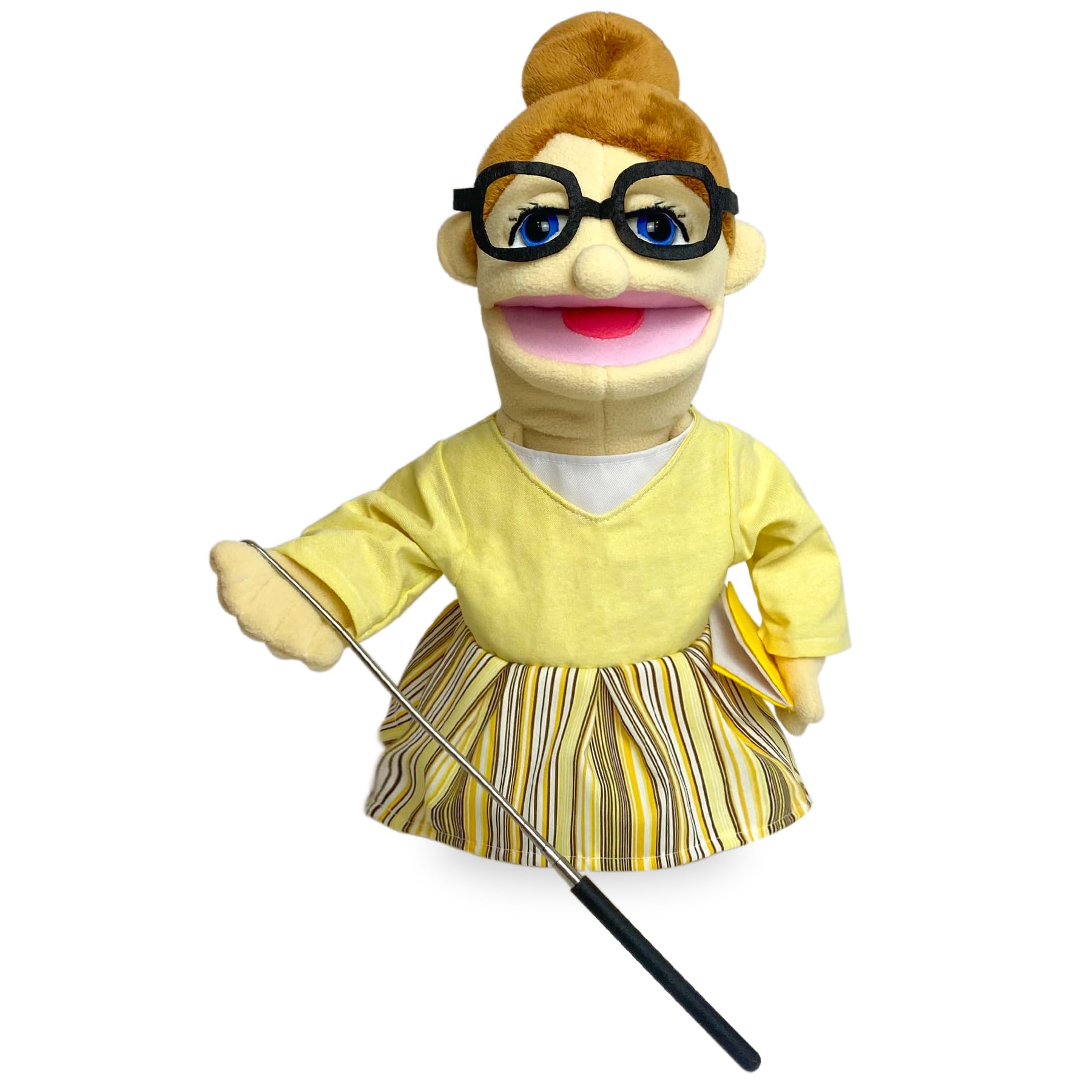 Okegztoa 16'' Puppets Entriloquist Puppet,Hand Puppets For Kids Plush Teacher Puppets For Adults With Removable Mouth Puppet For