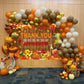 Give Thanks Backdrop 8x6FT Fall Thanksgiving Pumpkin Turkey Maple Forest Photography Backgound Happy Thanksgiving Friendsgiving