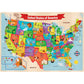 MasterPieces 44 Piece Jigsaw Puzzle for Kids - USA Map Wood Puzzle - 16.5x11.8