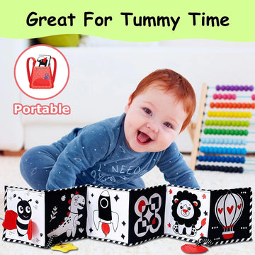 Black And White Baby Toys - High Contrast Baby Toys For Newborn Infant Montessori Sensory Toys 0-3 Months Developmental Toys Tum