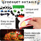 Halloween Pumpkin Decorating Stickers Jack-O-Lantern Diy Make A Pumpkin Face Expressions Decals Decorations For For Halloween Ki