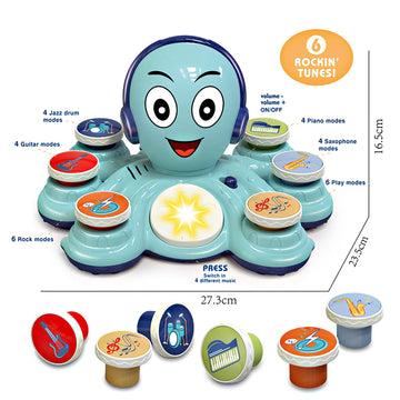 Baby Musical Toys Learning Toys For Toddlers, Octopus Music Toys, Preschooler Musical Educational Instruments Toy For Baby, Birt
