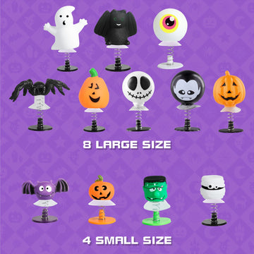 Mgparty 24 Pcs Halloween Jumping Popper Spring Toys For Kids, Halloween Party Favors, Goodie Bag Stuffers, Pinata Fillers, Holiday Gifts For Boys Girls