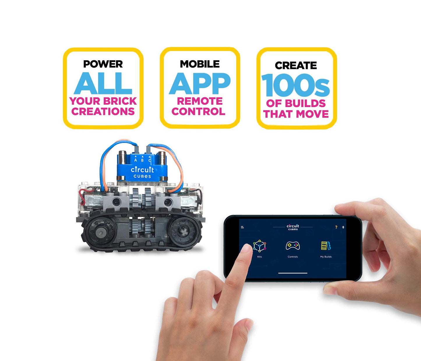 Circuit Cubes Bluetooth Upgrade+ Kit Electronic Toy Building Set Compatible With Most Building Blocks Stem Toy Learning