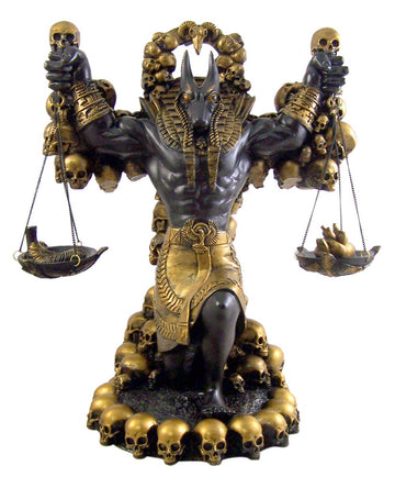 Pacific Giftware Ancient Egyptian God Anubis Of Underworld By Ankh Altar Guardian Of Scales The Heart Against Ostrich Feather Figurine Statue