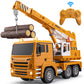WEMOKA 13 Channel RC Crane Truck, 2.4G Remote Control Crane Toy Construction Vehicles with Lights, Sounds, Hook Up and Down, 1:1