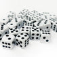 30X D6 Dice Pack | 10Mm Classic White Spot Six Sided Dice Set | For Classic And Professional Tabletop Dice Games | By Warlord Ga