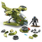 Mega Halo Toys Vehicle Building Set For Kids, Unsc Hornet Recon Aircraft With 291 Pieces, 2 Micro Action Figures And Accessories, Gift Ideas