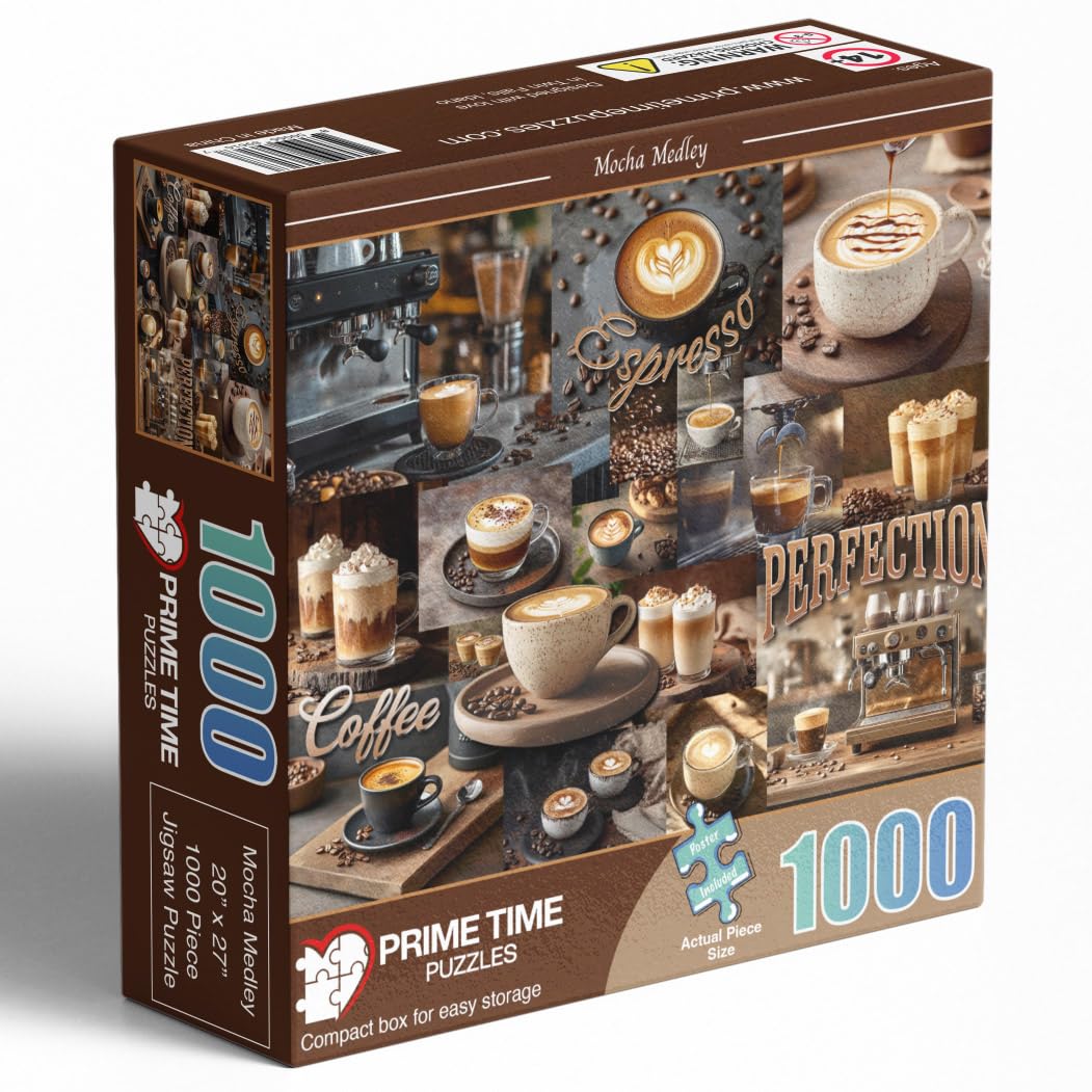 Prime Time Puzzles 1000 Piece Collage Jigsaw Puzzle for Adults - Sushi Rolls Gourmet Food - Challenging Hard Puzzle Perfect for