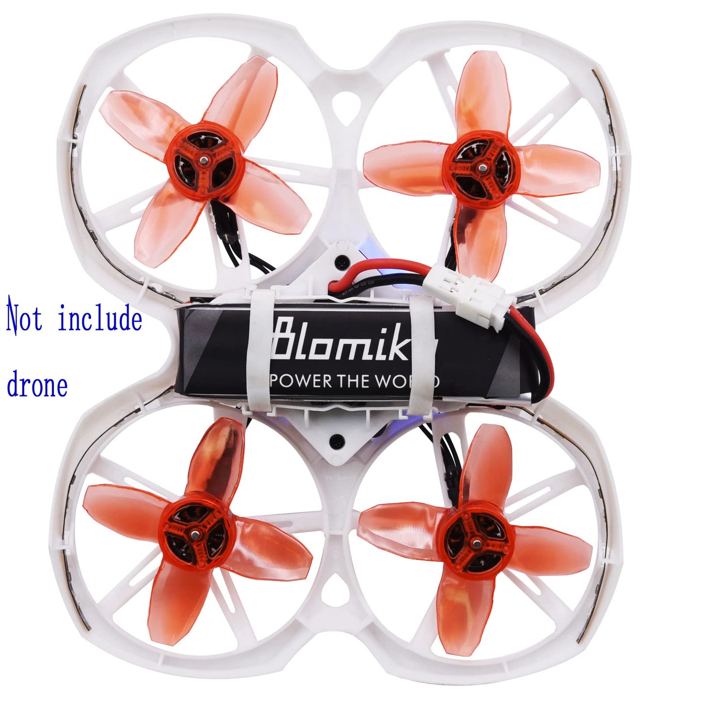 Blomiky 4 Pack 1S 3.8V 450mAh 80C Lipo Battery with PH2.0 Plug Compatible with S Free Style RC Quadopter Drone / F4 Battery 4