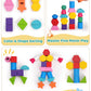 KidMigo Montessori Toys for 3 Year Old  Stacking Toys for Toddlers  Stacking Blocks  Lacing Beads  Matching Shape Preschool Toys  Montessori Toys for 3 4 5 Year Olds with Canvas Storage Bag