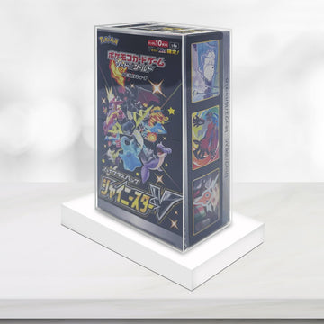 Evoretro Display Case Storage Protector For Pokemon Japanese Booster Box Small - 5-Pack 0.5Mm Thick Plastic Display Case For Col