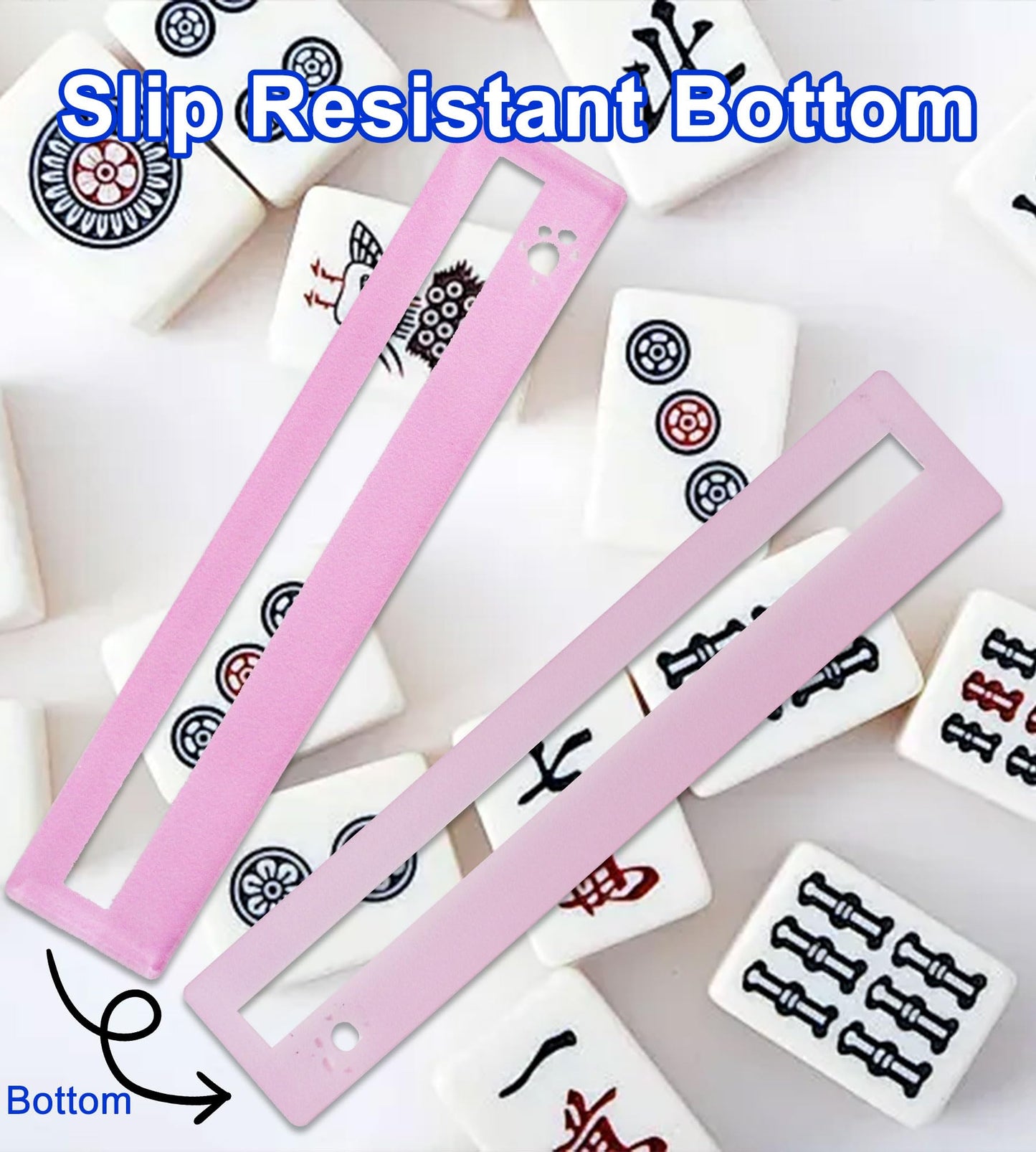 QANIUOS Mahjong Line Finder, 2 Pack Mahjong Rules Reader, Acrylic Card Rules Helper for Mahjong Players Accessories and Gifts(Pi